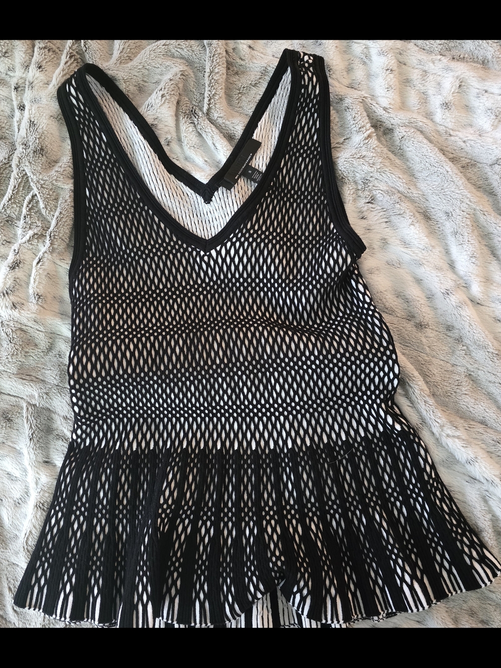 Black Mesh Knit Tank